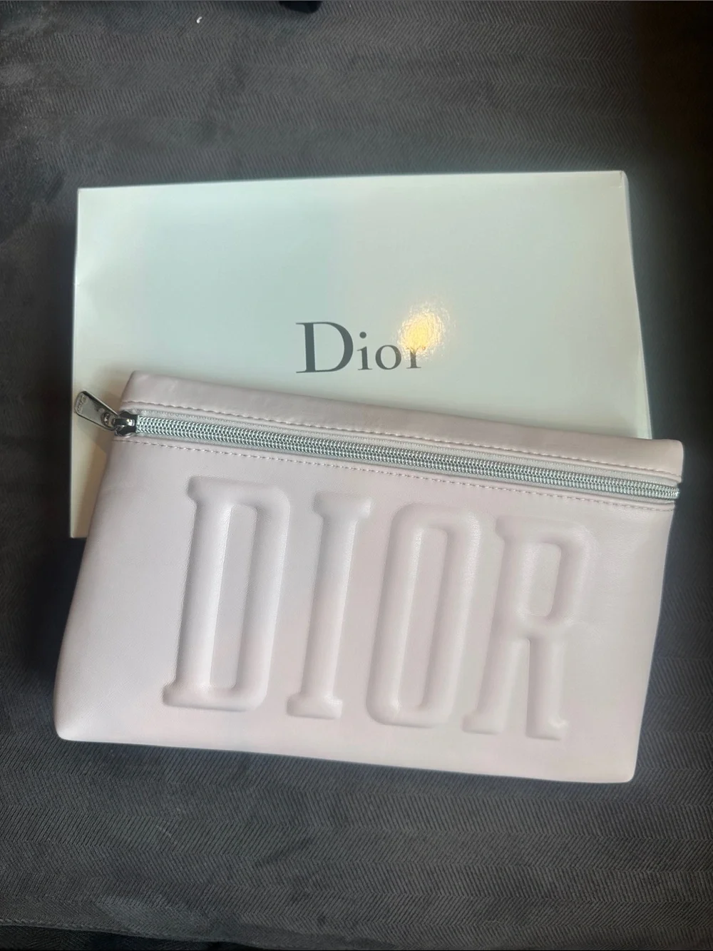 Dior Pale Pink Embossed DIOR Pouch